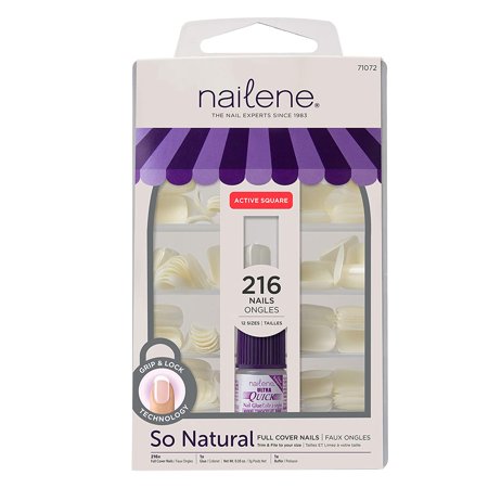 Full Cover Artificial Nails, Active Square