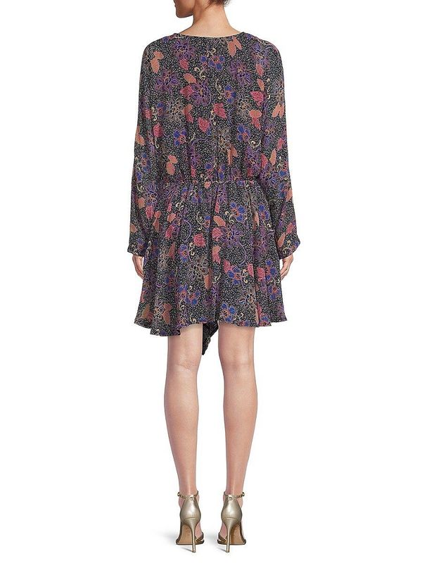Women's Teegan Floral Wrap Dress - Peach Combo