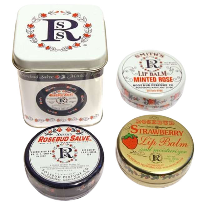 Three Lavish Layers Lip Balm Set, Strawberry, Mint, Rosebud