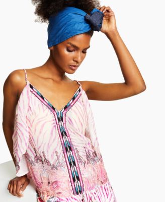 Luxe Flutter Embroidered Camisole Top