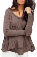 Cotton Sundae Top In Raven Feather