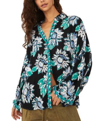Good Vibrations Printed Blouse In Black Combo