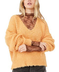 Theo V-Neck Sweater In Goldy