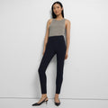 Yoke Legging Stretch Cotton In Navy Ink