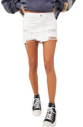 Out Of The Ordinary Denim Mini Skirt In Optic White