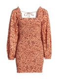 Smock It To Me Minidress - Apricot Combo