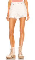 Makai Cutoff Denim Shorts In Bright White