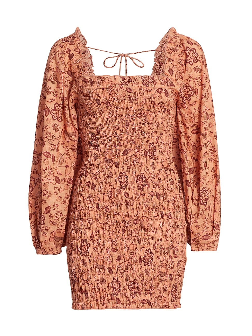 Smock It To Me Minidress - Apricot Combo