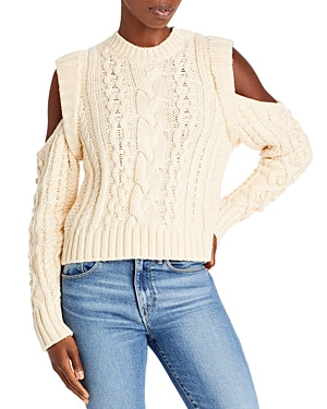 Elsie Cut Out Sweater In Ivory