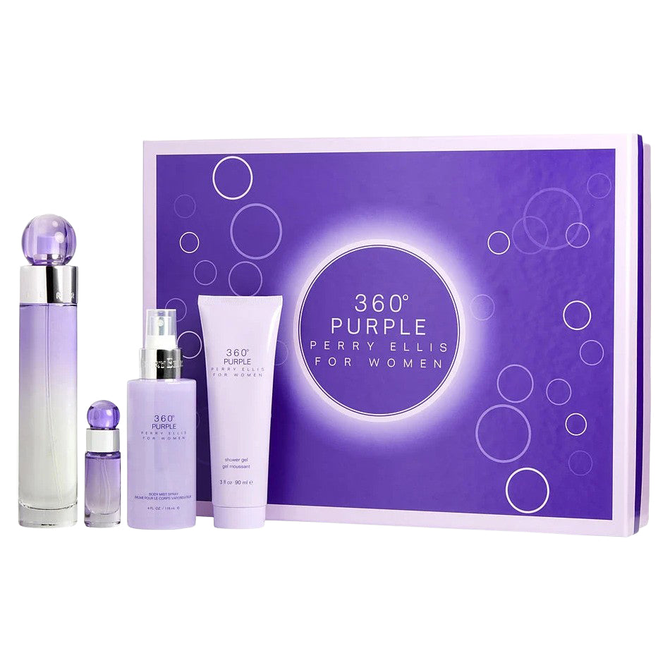 360 Purple Eau de Parfum, Body Mist & Shower Gel Gift Set