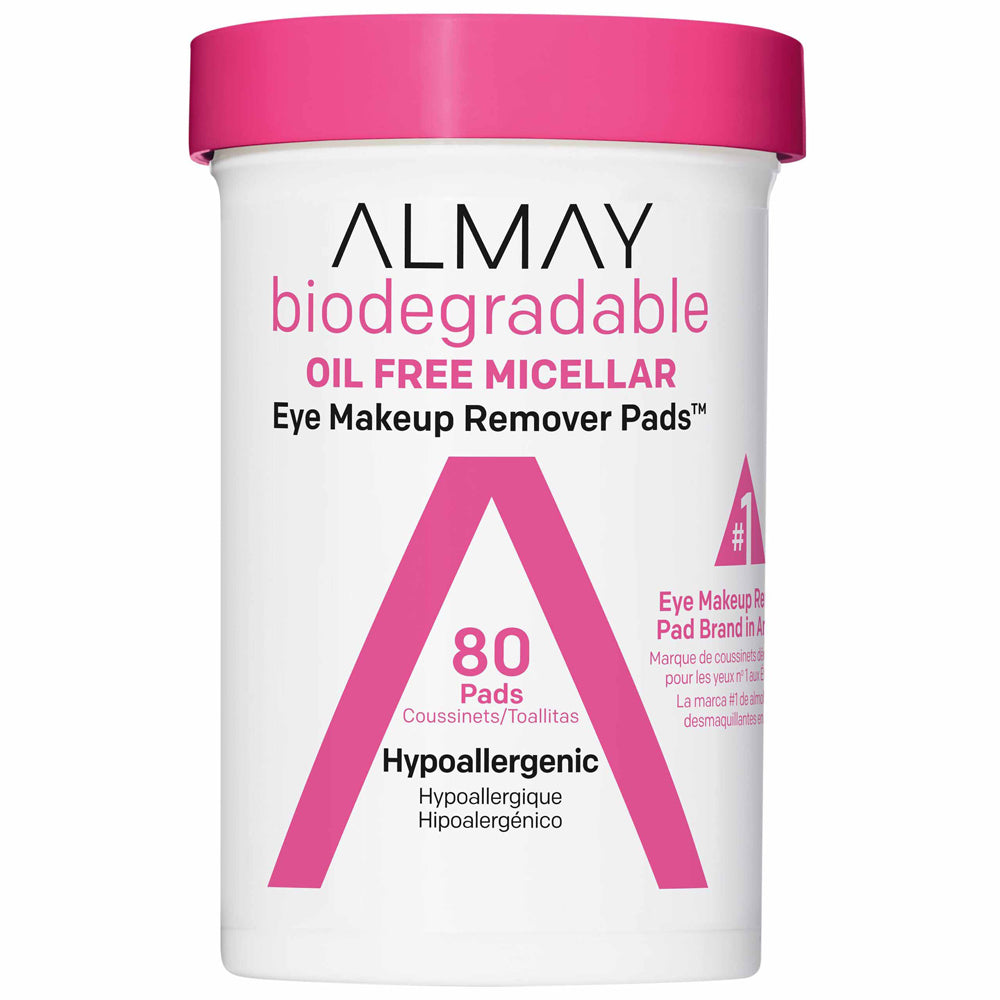 Biodegradable Oil Free Micellar Eye Makeup Remover Pads