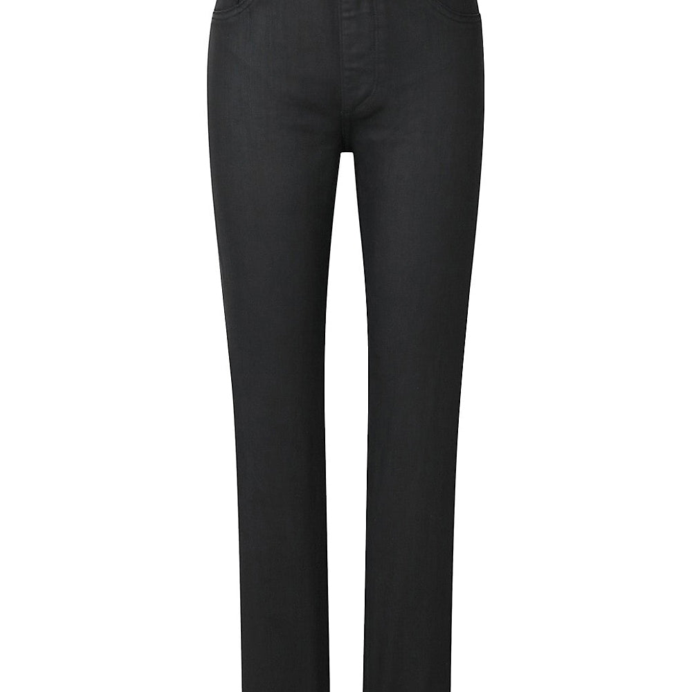 Patti Straight High-Rise Vintage Jeans In Black Coated