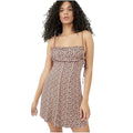 Coffee Combo Kai PrintTie Strap Minidress