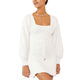 Emmaline Mini Sweater Dress In White