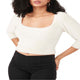 Moonbeam Cropped Sweater In Ivory
