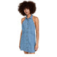 Sami Open-back Mini Halter Dress In Bali Blue