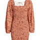 Smock It To Me Minidress - Apricot Combo