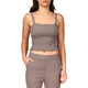 Westside Checked Tank Top In Chocolate Gingham