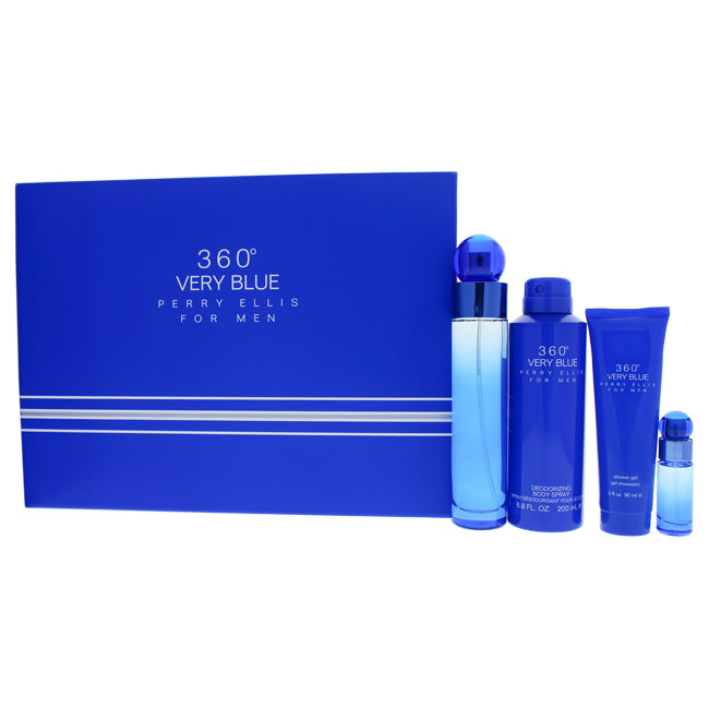 360 Very Blue Eau de Toilette, Body Spray & Shower Gel Gift Set