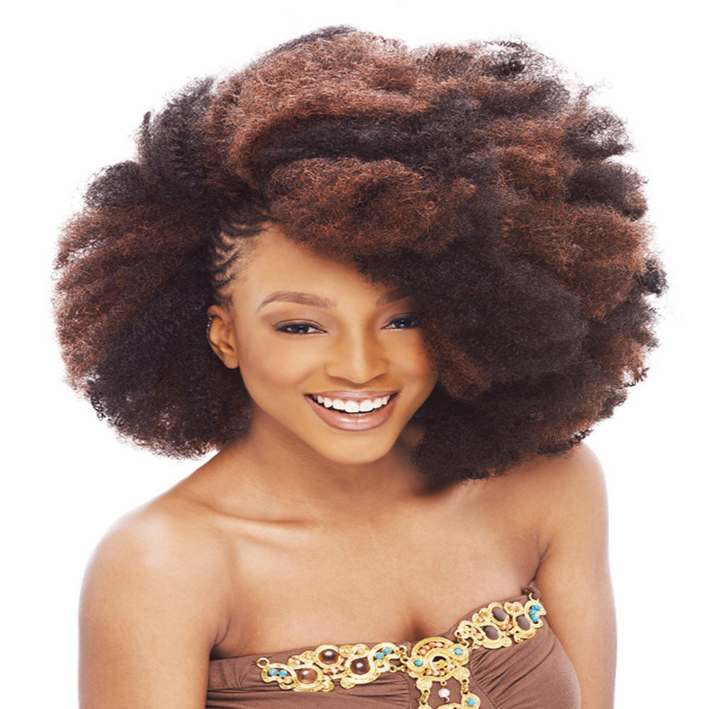 Synthetic Hair Braids Noir Afro Kinky Bulk 24 Inch