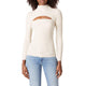 Riya Cutout Mock-neck Top Off White