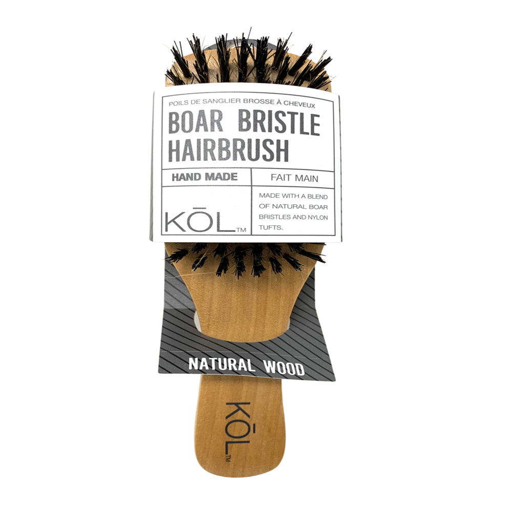 Boar Bristle Wood Hairbrush