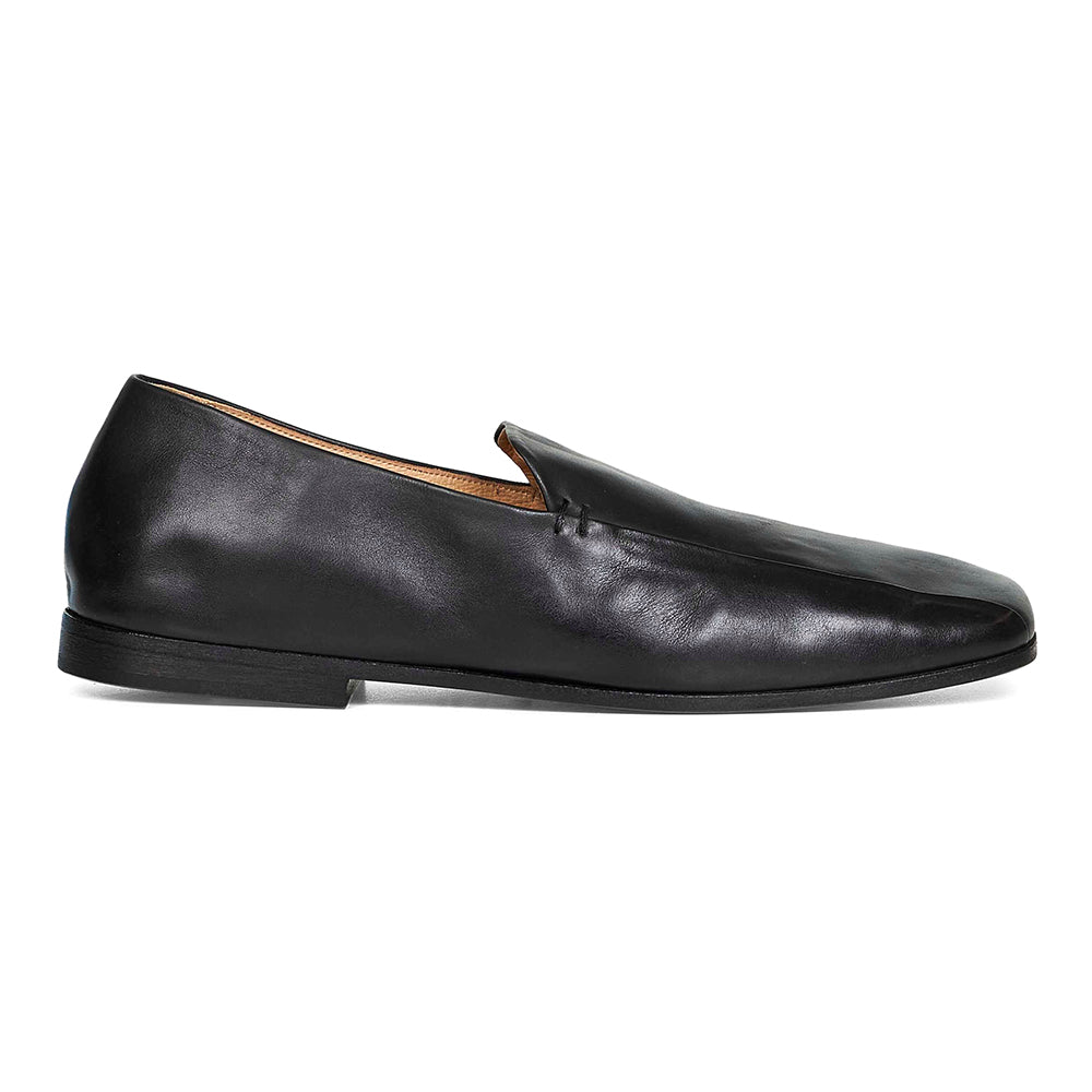 Black Striglia Leather Slip On - 40