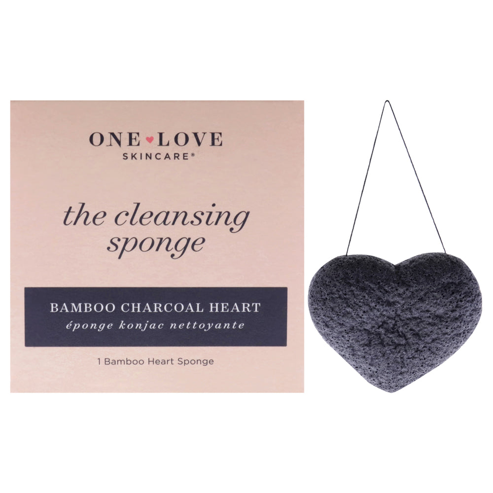 The Cleansing Sponge Bamboo Charcoal Heart