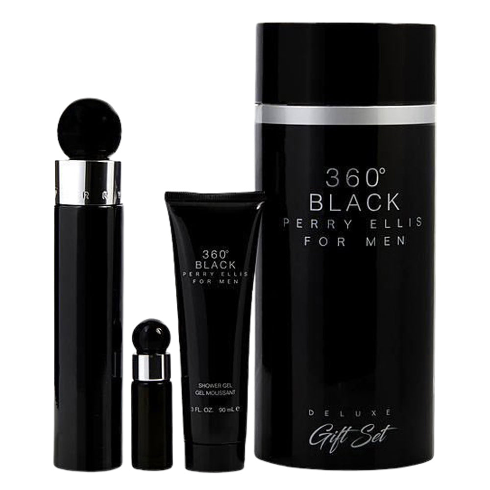 360 Black Eau de Toilette & Shower Gel Gift Set for Men