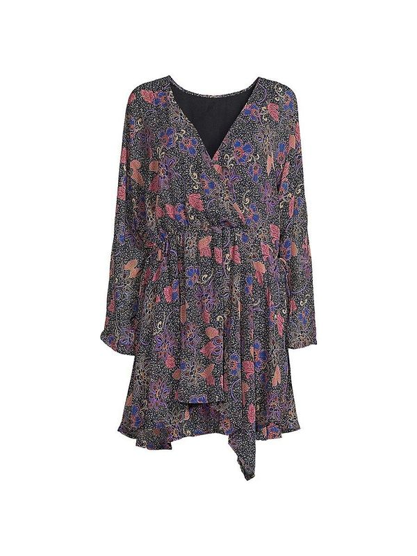 Women's Teegan Floral Wrap Dress - Peach Combo