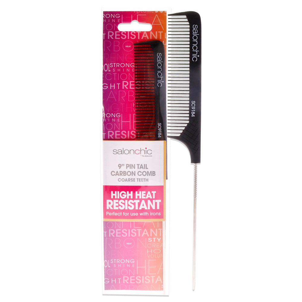 Pin Tail Carbon Comb High Heat Resistant - Coarse Teeth
