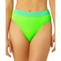 Mint Banded High-waist Ribbed Bikini Bottom