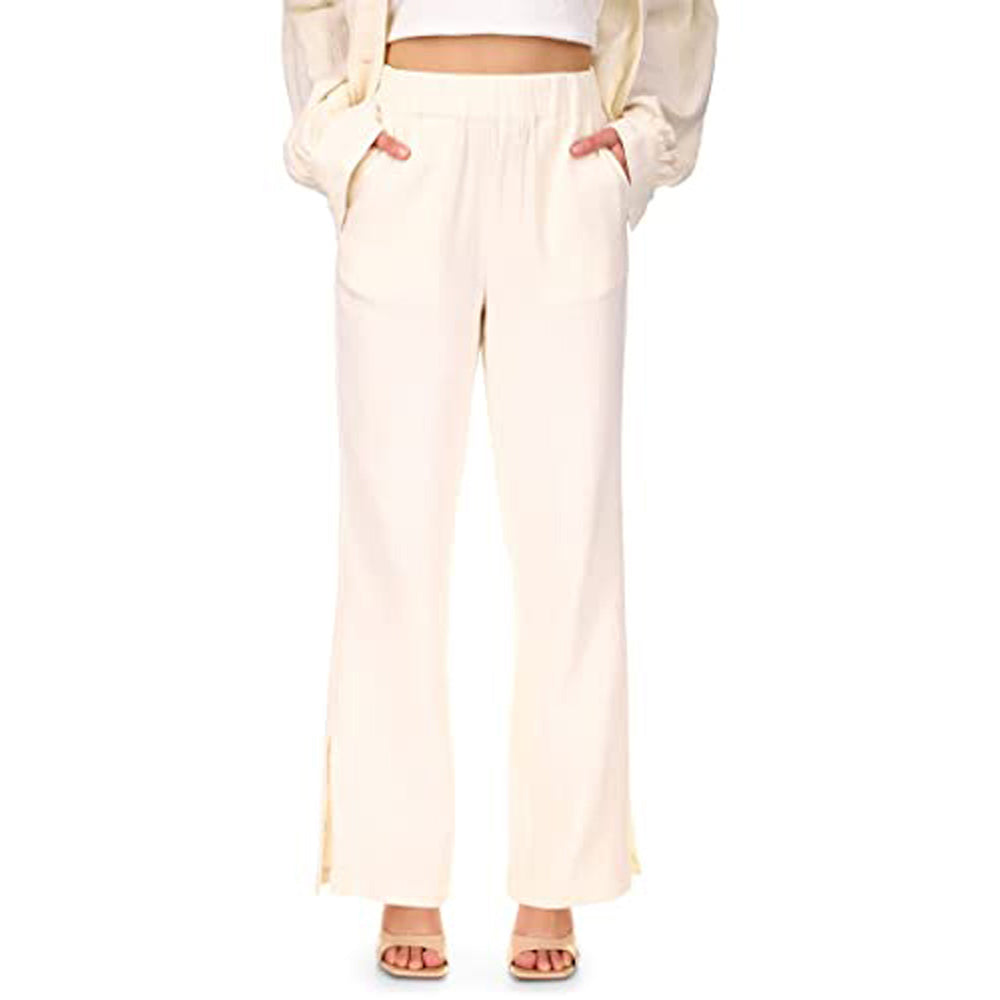 Easy Going Gauze Wide-leg Pants In Muslin