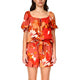 Remember Me Printed Puff Sleeve Top In Sun Drenched