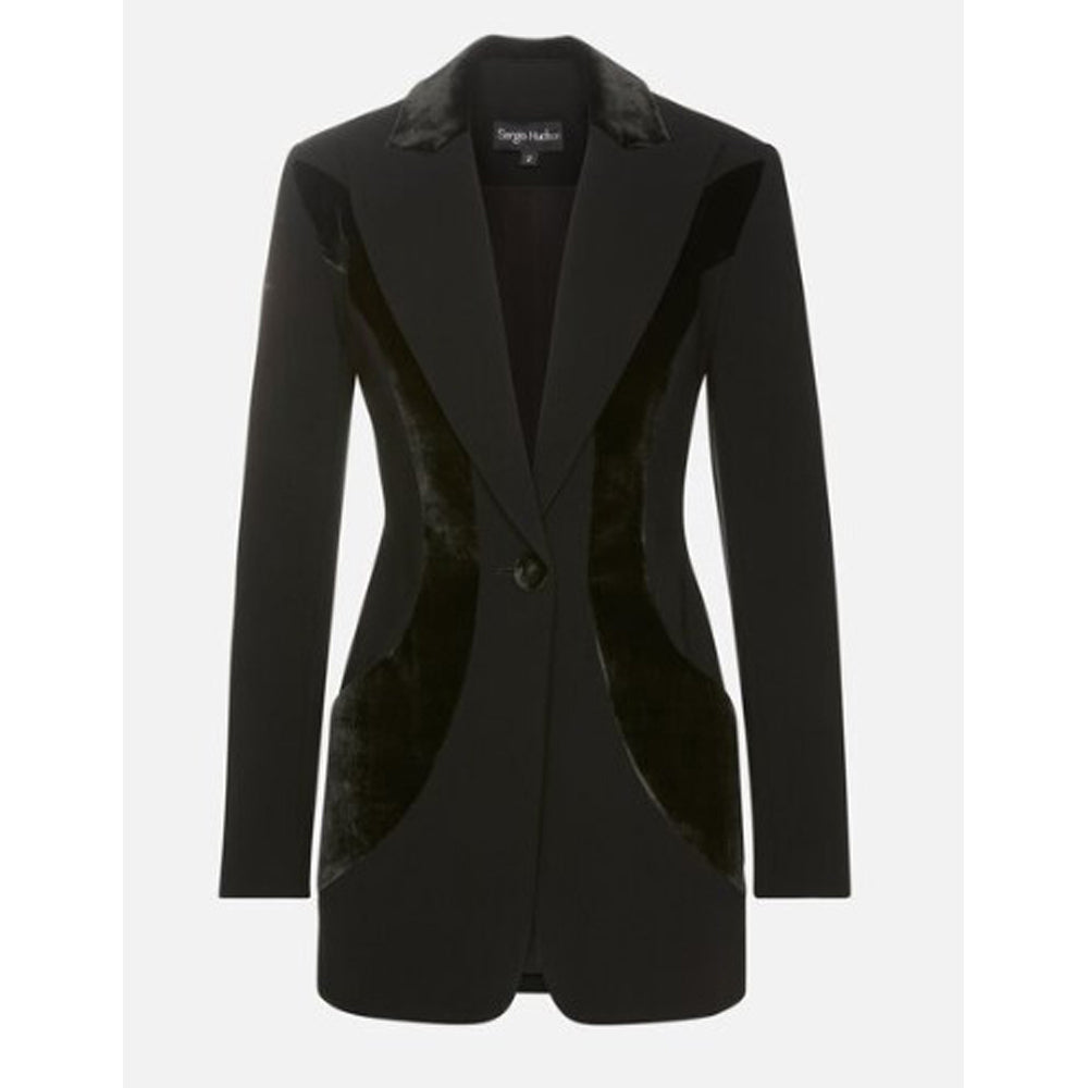 Mixed-Media Sculptured Blazer