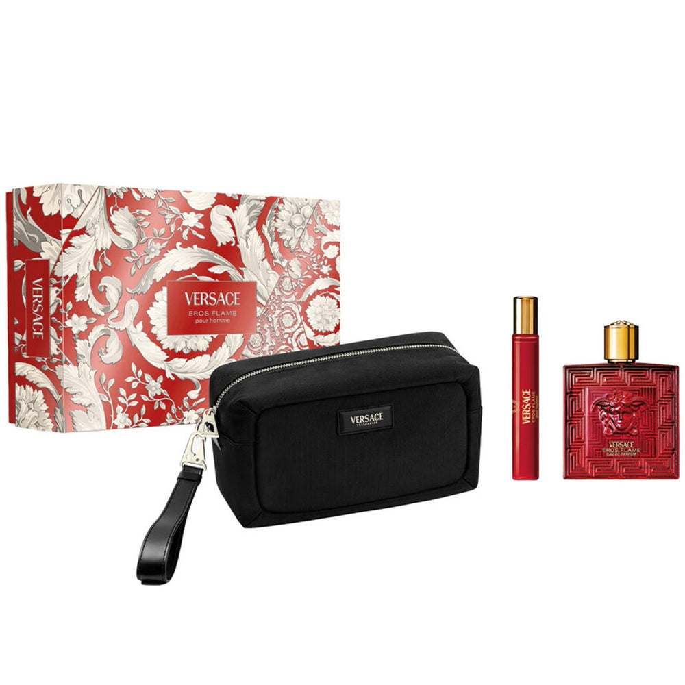 Eros Flame Eau de Parfum Gift Set For Men